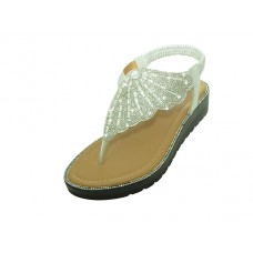 W9708L-S - Wholesale Women's " EasyUSA" Rhinestone Upper  Sandals ( *Silver Color )